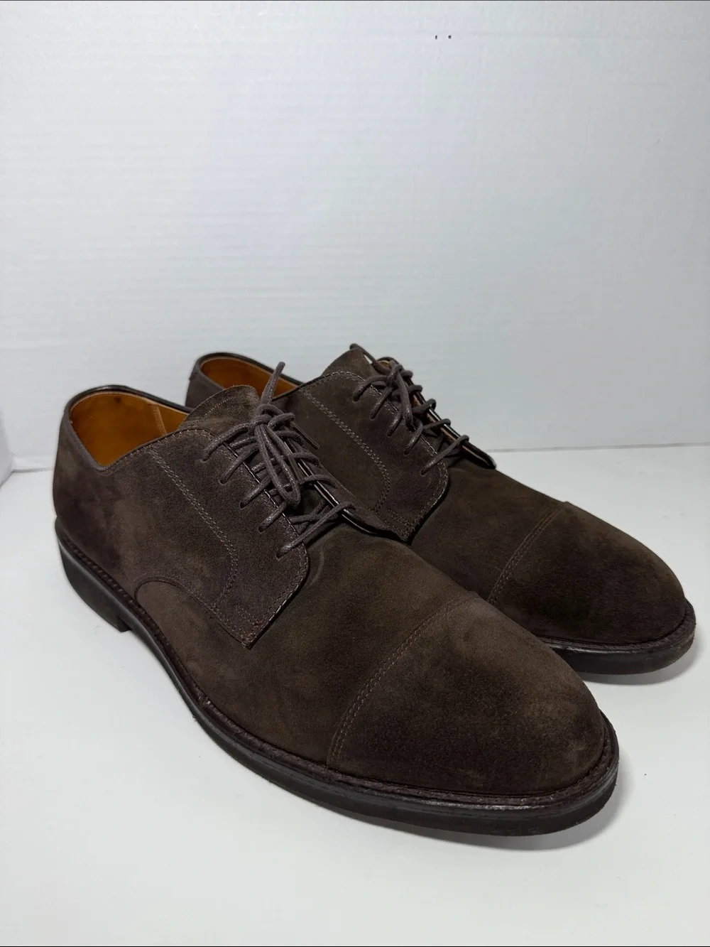 Alden Brown Suede Cap Toe Blucher Dress Shoes USA Men’s 10 A/C Excellent
